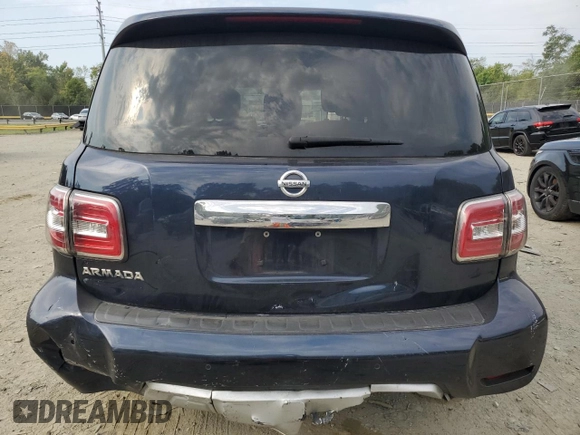 2018 Nissan Armada SV with VIN JN8AY2NC1J9553107, listed as a Copart auction lot 69493074 with 125,054 mi miles and Salvage Title. Bid and sale history available at carsss.com. Image 6.