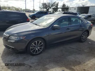 2016 Acura TLX Advance with VIN 19UUB2F7XGA007989, listed as a Copart auction lot 76636264 with 56,490 mi miles and Salvage title. Bid and sale history available at DreamBid. Image 1.
