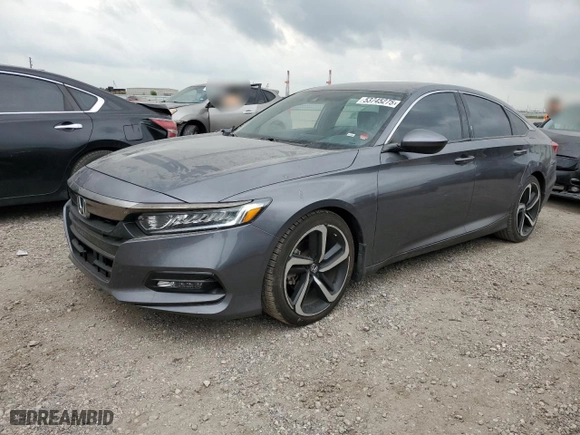 2020 Honda Accord Sedan Sport with VIN 1HGCV1F35LA104697, listed as a Copart auction lot 53745275 with 72,567 mi miles and Salvage Title. Bid and sale history available at carsss.com. Image 1.