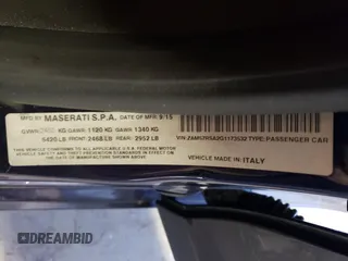 2016 Maserati Ghibli S with VIN ZAM57RSA2G1173532, listed as a Copart auction lot 41281714 with 79,873 mi miles. Bid and sale history available at carsss.com. Image 12.