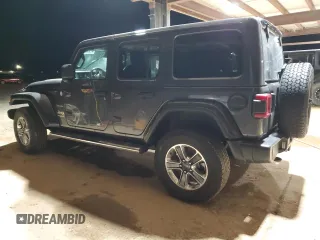 2022 Jeep Wrangler Unlimited Sahara with VIN 1C4HJXEG1NW109232, listed as a Copart auction lot 47986955 with 38,248 mi miles and Salvage title. Bid and sale history available at DreamBid. Image 2.
