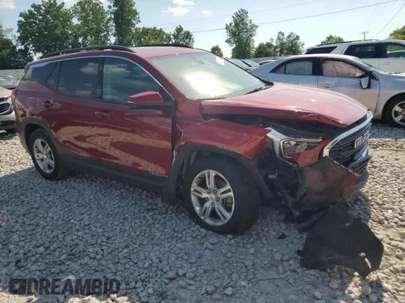 2020 GMC Terrain SLE with VIN 3GKALMEV2LL133443, listed as a Copart auction lot 62584195 with 75,823 mi miles and Salvage title. Bid and sale history available at DreamBid. Image 4.