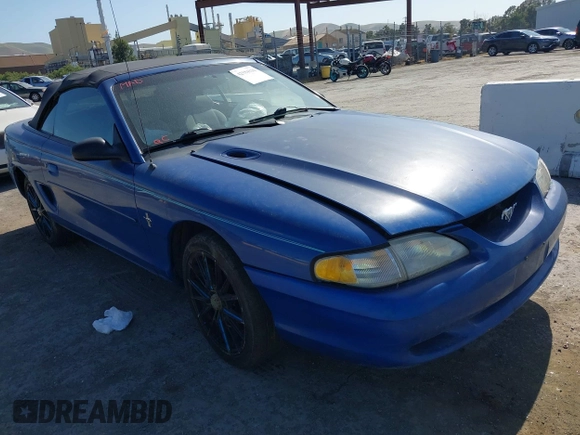 1995 Ford Mustang with VIN 1FALP444XSF180753, listed as a IAAI auction lot 42184136 with 194,084 mi miles and . Bid and sale history available at DreamBid. Image 1.