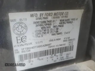 2011 Ford Super Duty F-450 DRW XL with VIN 1FT8W4DT3BEA29057, listed as a Copart auction lot 84098034 with 183,357 mi miles and Salvage Title. Bid and sale history available at carsss.com. Image 12.
