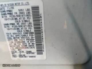 2006 Nissan Murano SL with VIN JN8AZ08W36W513675, listed as a IAAI auction lot 35168279 with 187,333 mi miles. Bid and sale history available at carsss.com. Image 9.