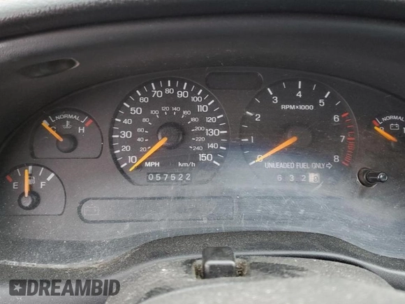 1995 Ford Mustang GT with VIN 1FALP42T6SF280181, listed as a Copart auction lot 43756215 with 57,522 mi miles and Salvage title. Bid and sale history available at DreamBid. Image 9.