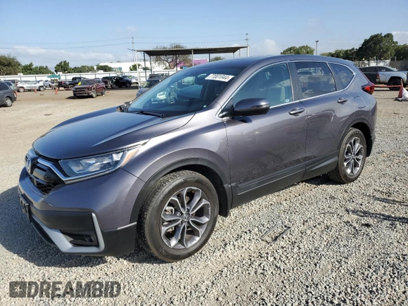 2020 Honda CR-V EX-L with VIN 2HKRW1H87LH428290, listed as a Copart auction lot 77001044 with 51,871 mi miles and Salvage Title. Bid and sale history available at carsss.com. Image 1.