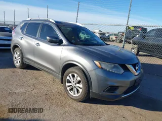 2015 Nissan Rogue SV with VIN KNMAT2MT1FP583514, listed as a IAAI auction lot 41389269 with 128,016 mi miles. Bid and sale history available at carsss.com. Image 1.