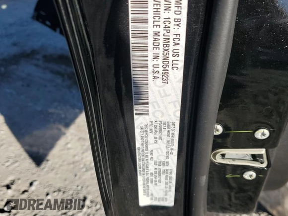 2022 Jeep Cherokee Trailhawk with VIN 1C4PJMBX5ND549237, listed as a Copart auction lot 83760264 with 24,756 mi miles and Salvage Title. Bid and sale history available at carsss.com. Image 12.