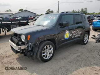 2018 Jeep Renegade Latitude with VIN ZACCJABB9JPH63600, listed as a Copart auction lot 58851605 with 121,781 mi miles and Salvage title. Bid and sale history available at DreamBid. Image 1.