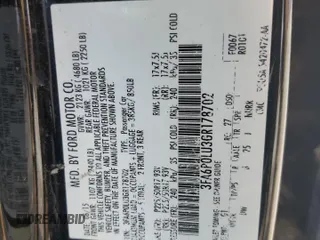 2016 Ford Fusion SE Hybrid with VIN 3FA6P0LU3GR178702, listed as a Copart auction lot 57980585 with 173,872 mi miles and Salvage title. Bid and sale history available at DreamBid. Image 12.