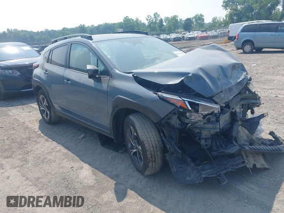 2024 Subaru Crosstrek Premium with VIN JF2GUADC9RH202736, listed as a IAAI auction lot 42735432 with 7,100 mi miles and . Bid and sale history available at DreamBid. Image 1.