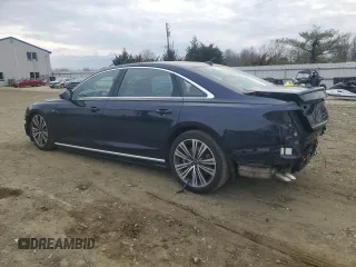 2023 Audi A8 with VIN WAULDAF82PN013573, listed as a Copart auction lot 50366135 with 36,583 mi miles and Salvage Title. Bid and sale history available at carsss.com. Image 2.