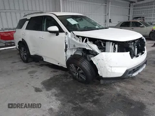 2024 Nissan Pathfinder SL z VIN 5N1DR3CA7RC312806, wystawiony jako IAAI lot #41354638 z przebiegiem 1 148 mil mil oraz . Historia ofert i sprzedaży dostępna na DreamBid. Obrazek 1.