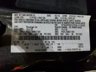 2016 Ford C-Max Energi SEL with VIN 1FADP5CU7GL113225, listed as a Copart auction lot 42761204 with 68,969 mi miles. Bid and sale history available at carsss.com. Image 12.