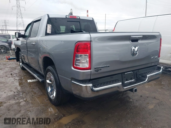 2021 Ram 1500 Big Horn with VIN 1C6RRFFG8MN723311, listed as a IAAI auction lot 41476374 with 39,355 mi miles and . Bid and sale history available at DreamBid. Image 3.