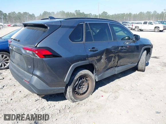 2020 Toyota RAV4 LE with VIN 2T3H1RFV3LC074165, listed as a IAAI auction lot 41679386 with 89,198 mi miles. Bid and sale history available at carsss.com. Image 4.