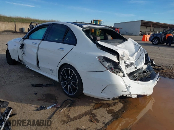2018 Mercedes-Benz C 43 AMG with VIN 55SWF6EB5JU255881, listed as a IAAI auction lot 41279457 with 67,938 mi miles and . Bid and sale history available at carsss.com. Image 3.