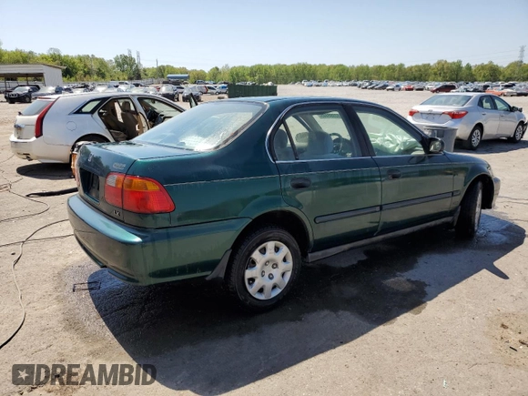 2000 Honda Civic LX with VIN 1HGEJ6677YL027802, listed as a Copart auction lot 52995445 with 221,233 mi miles and Salvage Title. Bid and sale history available at carsss.com. Image 3.