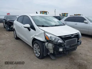 2017 Kia Rio LX with VIN KNADM4A36H6035332, listed as a IAAI auction lot 41690597 with 95,631 mi miles. Bid and sale history available at carsss.com. Image 1.
