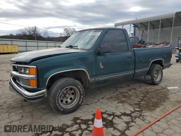 1996 Chevrolet Silverado 1500 with VIN 1GCEC14M0TZ106786, listed as a Copart auction lot 43858625 with 213,182 mi miles and Non Repairable. Bid and sale history available at DreamBid. Image 1.