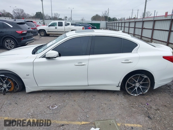 2014 Infiniti Q50 Sport with VIN JN1BV7AP1EM688494, listed as a IAAI auction lot 41622119 with 152,881 mi miles and . Bid and sale history available at DreamBid. Image 14.