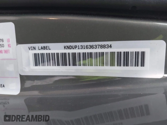 2003 Kia Sedona LX with VIN KNDUP131636378834, listed as a IAAI auction lot 42016556 with 88,751 mi miles and . Bid and sale history available at DreamBid. Image 9.