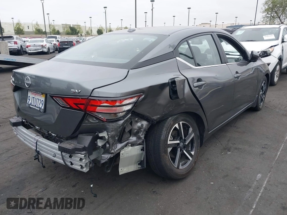 2024 Nissan Sentra SV with VIN 3N1AB8CV3RY229959, listed as a IAAI auction lot 42087589 with 7,316 mi miles and . Bid and sale history available at DreamBid. Image 4.