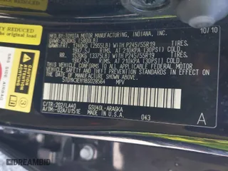 2011 Toyota Highlander Limited with VIN 5TDYK3EH1BS028564, listed as a IAAI auction lot 41282900 with 202,677 mi miles. Bid and sale history available at carsss.com. Image 9.