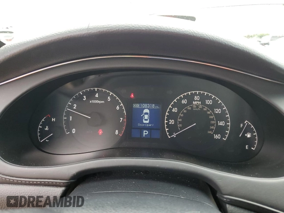 2011 Hyundai Genesis with VIN KMHGC4DF8BU119255, listed as a Copart auction lot 74862114 with 108,318 mi miles and Salvage Title. Bid and sale history available at carsss.com. Image 9.