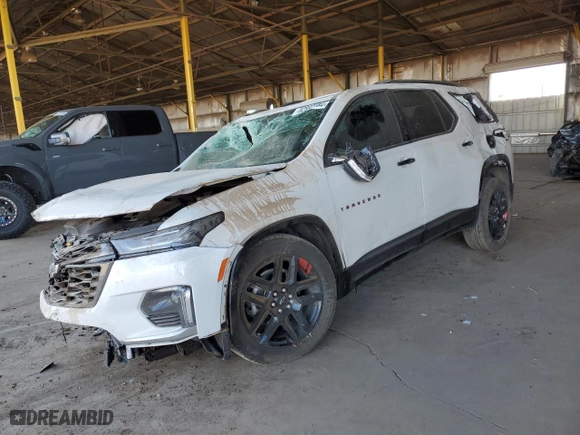 2023 Chevrolet Traverse Premier with VIN 1GNERKKW1PJ219974, listed as a Copart auction lot 82892584 with 24,628 mi miles and Salvage Title. Bid and sale history available at carsss.com. Image 1.