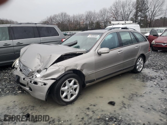 2003 Mercedes-Benz C 240 with VIN WDBRH81J23F350302, listed as a Copart auction lot 47828305 with 138,008 mi miles and Clean title. Bid and sale history available at DreamBid. Image 1.