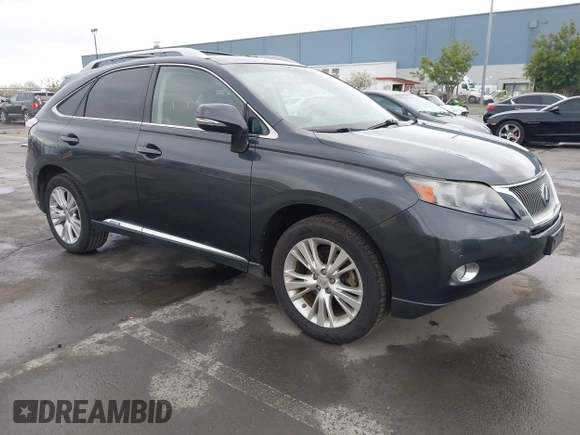 2010 Lexus RX 450h with VIN JTJBC1BA7A2415024, listed as a IAAI auction lot 41910248 with 234,595 mi miles and . Bid and sale history available at DreamBid. Image 1.