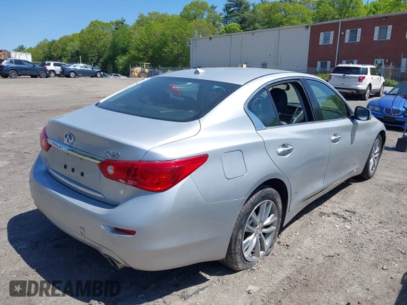 2015 Infiniti Q50 Sport with VIN JN1BV7AR4FM396826, listed as a IAAI auction lot 42197384 with 88,906 mi miles and . Bid and sale history available at DreamBid. Image 4.