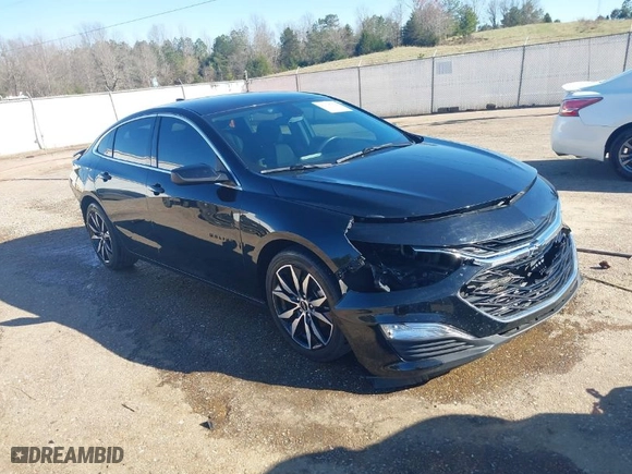 2020 Chevrolet Malibu RS with VIN 1G1ZG5ST5LF031178, listed as a IAAI auction lot 41765334 with 102,168 mi miles. Bid and sale history available at carsss.com. Image 1.