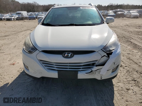 2013 Hyundai Tucson GLS with VIN KM8JU3AC1DU606047, listed as a Copart auction lot 48692885 with 185,829 mi miles and Salvage Title. Bid and sale history available at carsss.com. Image 5.