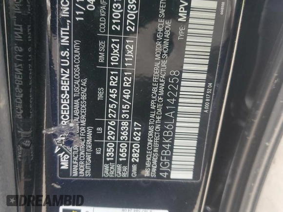 2020 Mercedes-Benz GLE 350 z VIN 4JGFB4KB6LA142258, wystawiony jako Copart lot #58605815 z przebiegiem 56 028 mil mil oraz Szkoda całkowita • Salvage title. Historia ofert i sprzedaży dostępna na DreamBid. Obrazek 13.