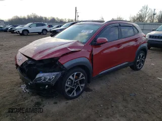 2022 Hyundai Kona Limited with VIN KM8K5CA34NU910962, listed as a Copart auction lot 40102183 with 9,438 mi miles. Bid and sale history available at carsss.com. Image 1.