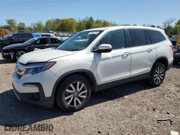 2021 Honda Pilot EX-L with VIN 5FNYF6H5XMB098322, listed as a Copart auction lot 54908275 with 0 mi miles and Salvage Title. Bid and sale history available at carsss.com. Image 1.