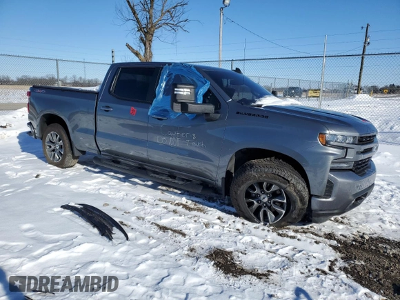 2021 Chevrolet Silverado 1500 RST with VIN 1GCUYEEL0MZ447102, listed as a Copart auction lot 88479115 with 0 mi miles and Salvage Title. Bid and sale history available at carsss.com. Image 4.