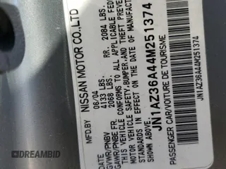 2004 Nissan 350Z Touring with VIN JN1AZ36A44M251374, listed as a Copart auction lot 53182045 with 100,255 mi miles and Salvage Title. Bid and sale history available at DreamBid. Image 14.