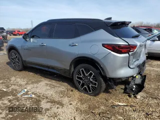2023 Chevrolet Blazer RS with VIN 3GNKBKRS0PS224320, listed as a Copart auction lot 48774135 with 47,607 mi miles and Salvage title. Bid and sale history available at DreamBid. Image 2.