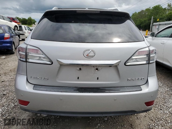 2010 Lexus RX 350 with VIN 2T2BK1BA7AC076736, listed as a Copart auction lot 57855605 with 156,298 mi miles and Salvage title. Bid and sale history available at DreamBid. Image 6.