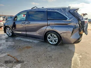 2023 Toyota Sienna Platinum with VIN 5TDESKFC1PS107059, listed as a Copart auction lot 59583485 with Not provided miles and Salvage title. Bid and sale history available at DreamBid. Image 2.
