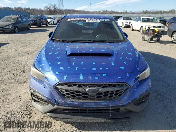 2022 Subaru WRX Premium with VIN JF1VBAH61N8007312, listed as a Copart auction lot 89149885 with 38,594 mi miles and Salvage Title. Bid and sale history available at carsss.com. Image 5.