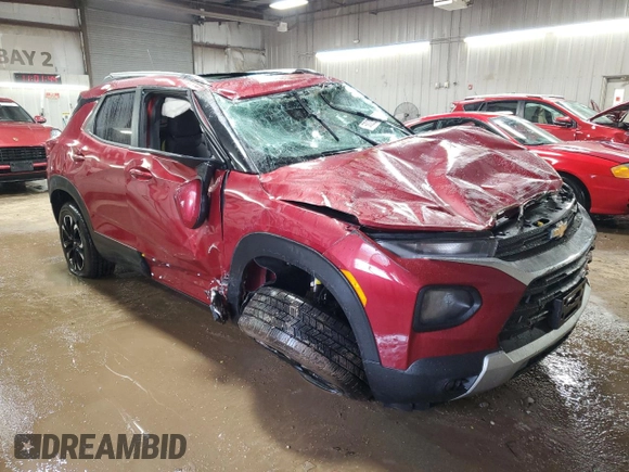 2021 Chevrolet TrailBlazer LT with VIN KL79MRSL1MB121862, listed as a Copart auction lot 50298075 with 48,561 mi miles and Salvage Title. Bid and sale history available at DreamBid. Image 4.