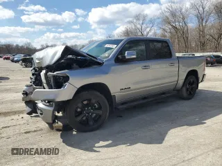 2020 Ram 1500 Big Horn with VIN 1C6SRFFT8LN146776, listed as a Copart auction lot 50582695 with 43,250 mi miles and Salvage Title. Bid and sale history available at carsss.com. Image 1.