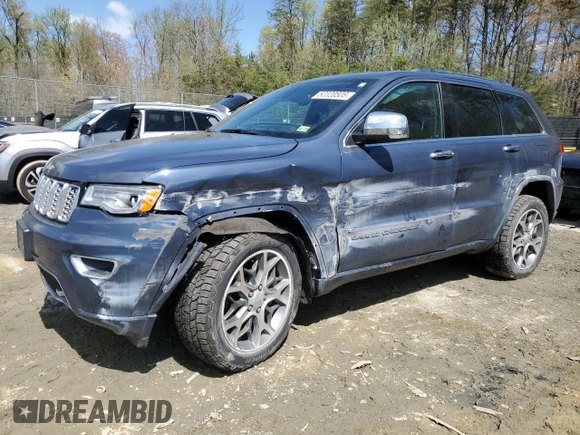 2020 Jeep Grand Cherokee Overland with VIN 1C4RJFCG7LC335839, listed as a Copart auction lot 52320505 with 86,684 mi miles and Salvage Title. Bid and sale history available at DreamBid. Image 1.