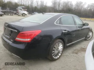 2014 Hyundai Equus Ultimate with VIN KMHGH4JH3EU076035, listed as a Copart auction lot 46129025 with 41,083 mi miles and Salvage title. Bid and sale history available at DreamBid. Image 3.