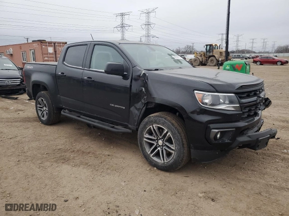 2021 Chevrolet Colorado 4WD Work Truck with VIN 1GCGTBENXM1188273, listed as a Copart auction lot 44998455 with 50,710 mi miles and Salvage Title. Bid and sale history available at carsss.com. Image 4.